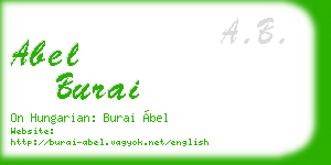 abel burai business card